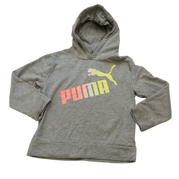 Girl's Grey Logo Hoodie sz 7 (s) Back to School Clothes - Picture 1 of 6